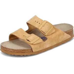 Brand new! Birkenstock Arizona soft footbed in Latte Cream suede
